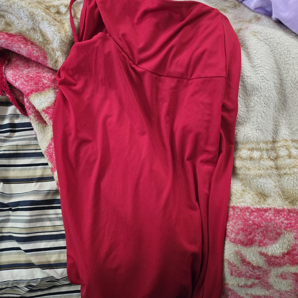 Fashion Nova Vibrant Red Midi Dress